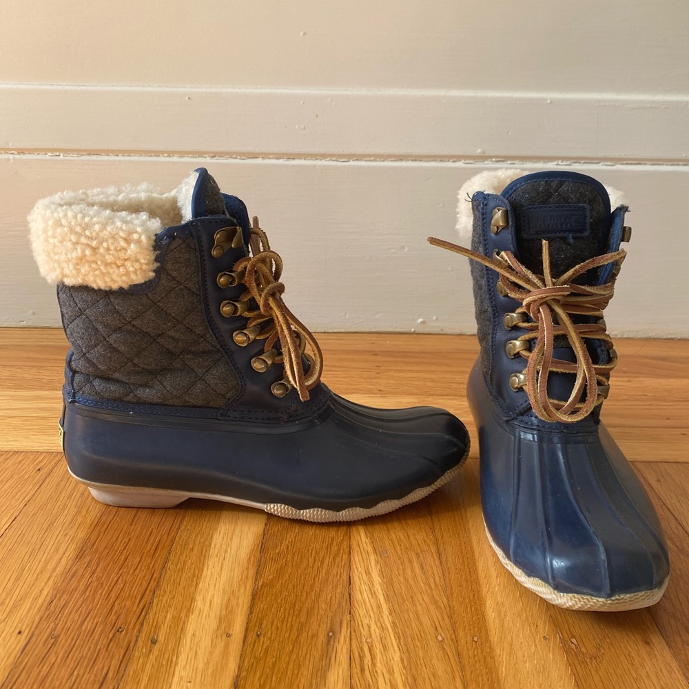Sperry x JCrew Fleece Lined Wool Duck Boots